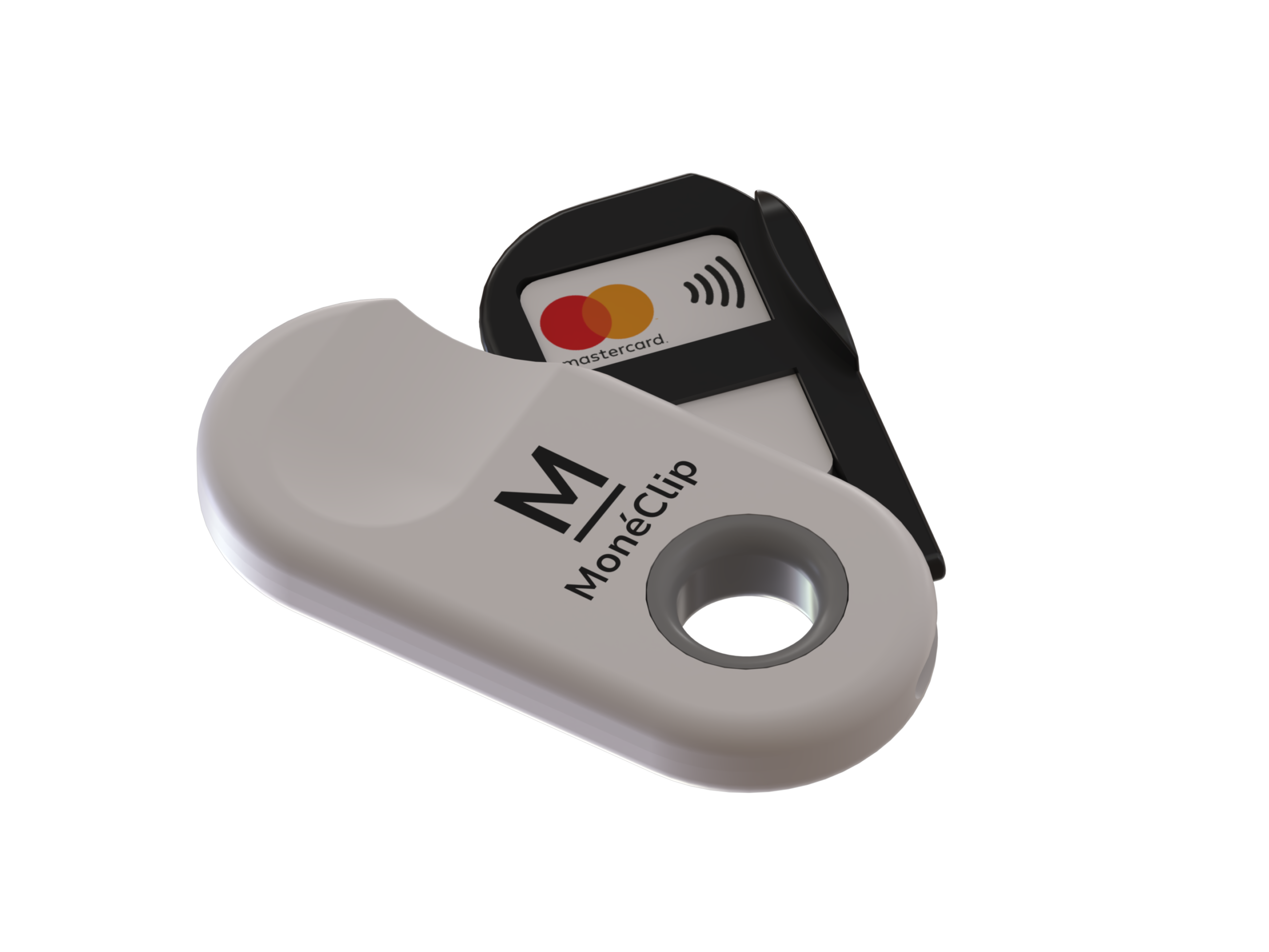 MonéClip porte-clé NFC avec carte bancaire Mastercard sans contact
