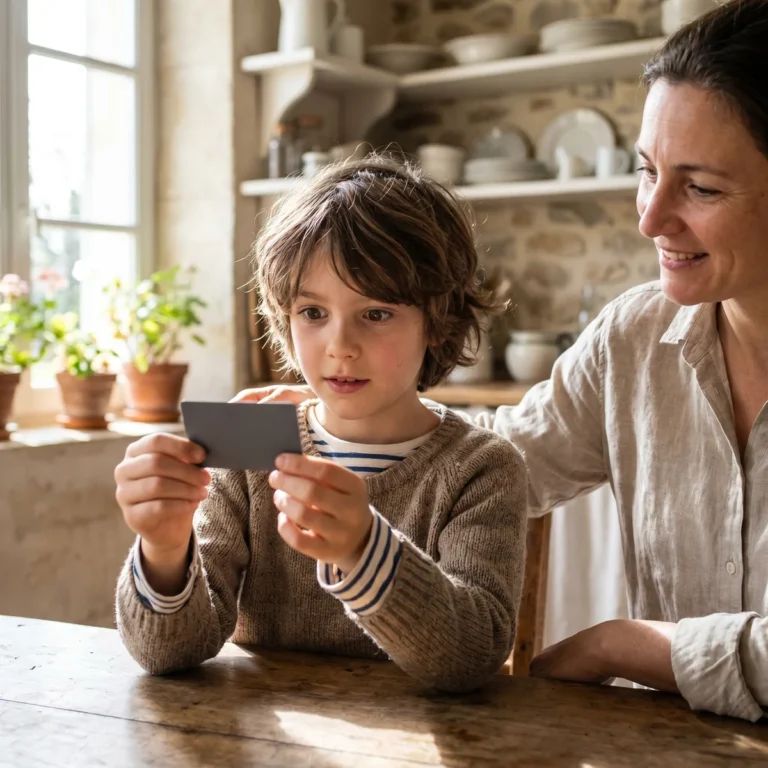 Un enfant et son parent, moment complice a la maison